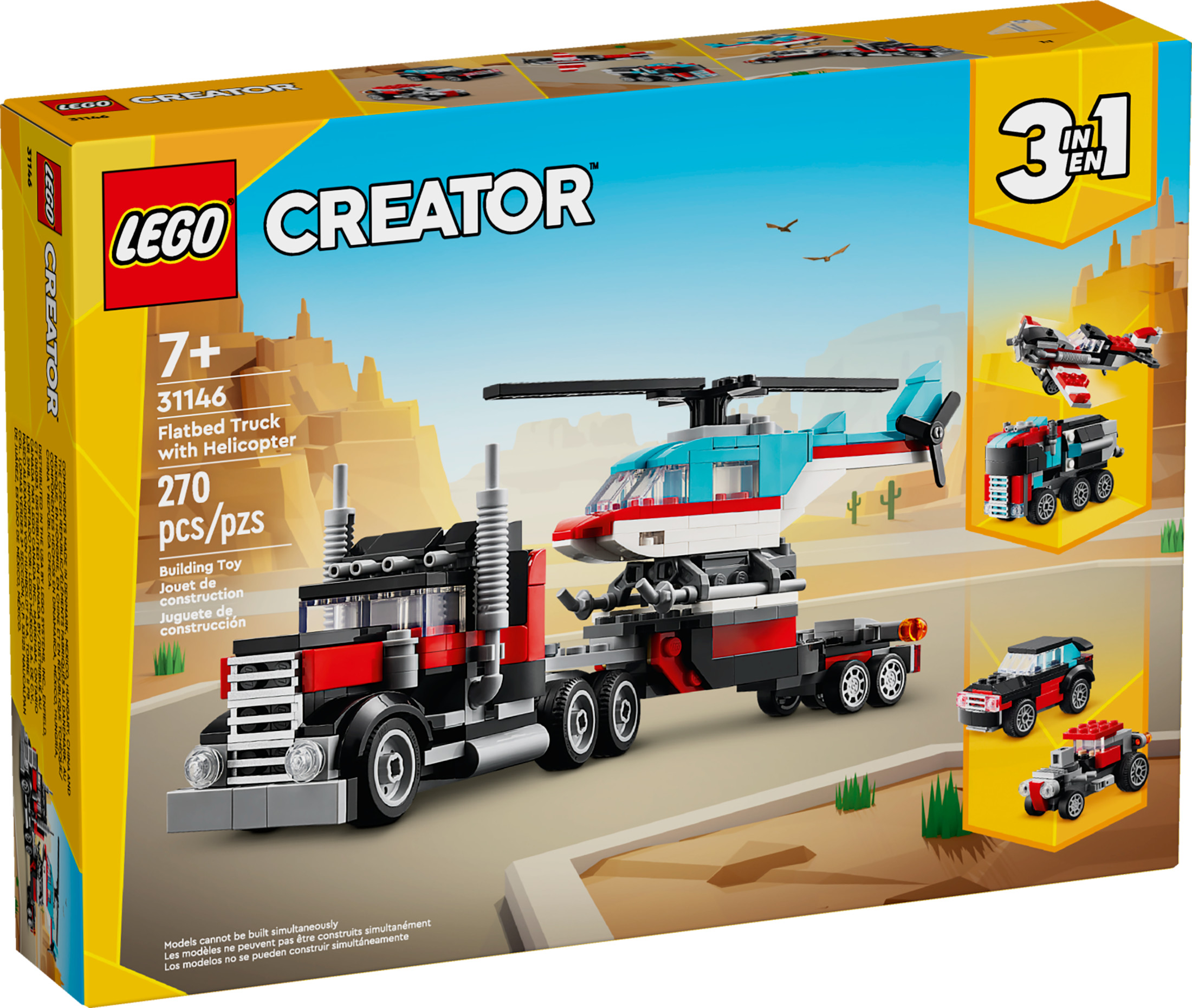 LEGO Creator Flatbed Truck With Helicopter, 270 Pieces photo 2
