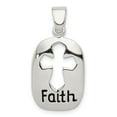 thumbnail image 1 of Sterling Silver Polished Faith Pendant, 1 of 2