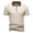 (Casual 410)Khaki, variant on Fashion Shirt for Men Solid Color Blouse Big & Tall Casual Short Sleeve Summer Turndown Collar Zipper Knitted Business Tops Tees Plus Size