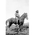 thumbnail image 1 of 24x36 gallery poster, old-time warrior Nez Perce Native American, c. 1910 by Edward Curtis, 1 of 1