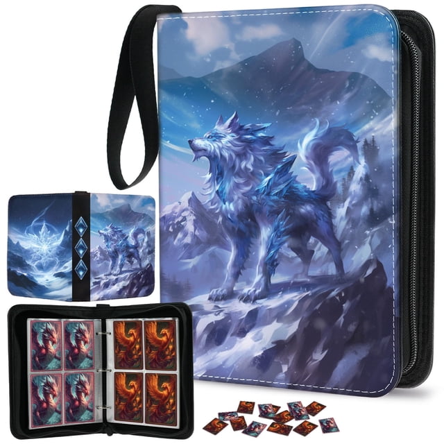 Carpeta para cartas coleccionables Ayehe Glacial Alpha con 400 bolsillos