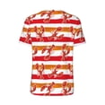 thumbnail image 3 of Rocae Red Lobster for Breathable Men's Baseball T-Shirt Fashionable Casual Baseball Jersey, Moisture-wicking Sportswear XX-Large, 3 of 9