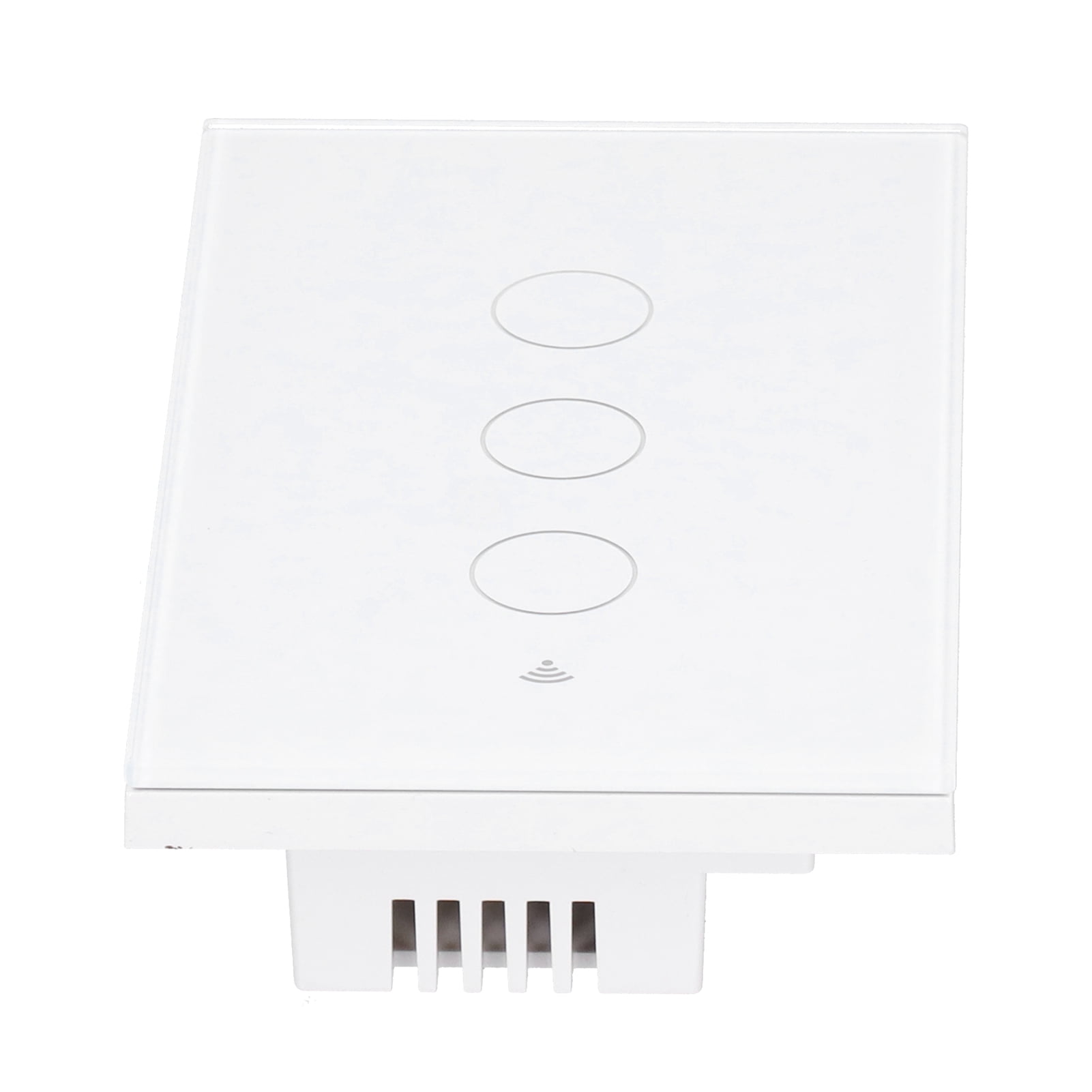 BIMZUC Intelligent Light Touch Switch Remote Control 3 Gang American Type Zigbee Home Automation Wall Switch Panel 100-240V White (15 cm / 5.91 inches)