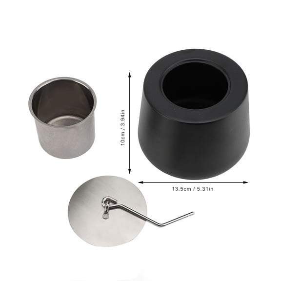 Suodoka Tabletop Fire Pit Bowl Smokeless Portable Black Table Top Fireplace Fire Bowl for Indoor Outdoor (5.31 inches / 13.5 cm)