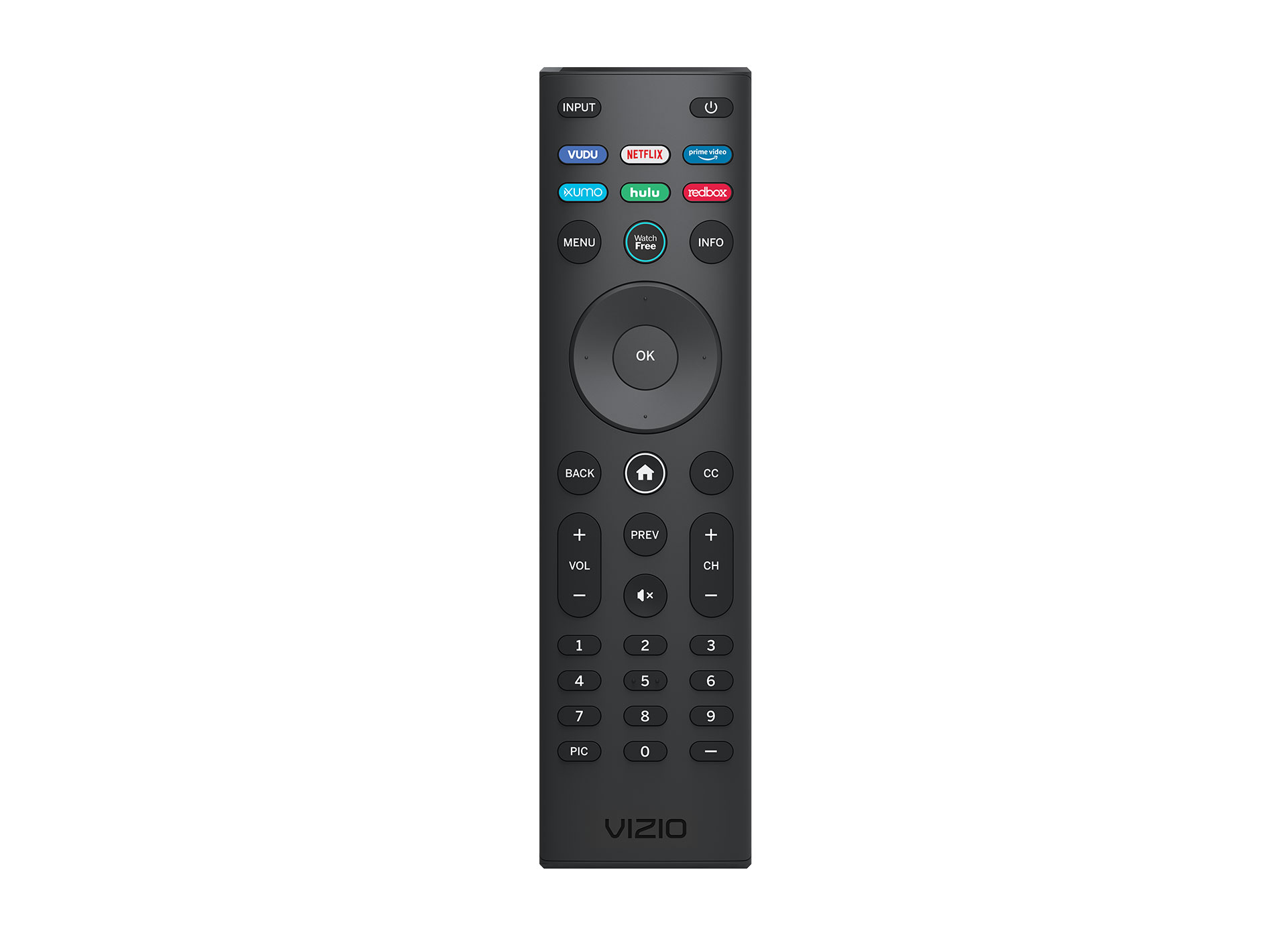 VIZIO XRT140 Universal Smart TV Remote with Quick-Launch Buttons