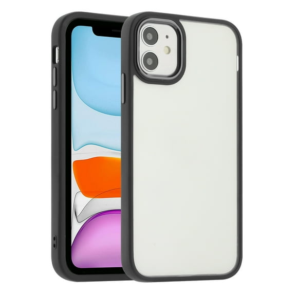 For Apple iPhone 15 Plus 6.7" Impact Shockproof Protective Clear Back Bumper Frame Hybrid Case Cover Black