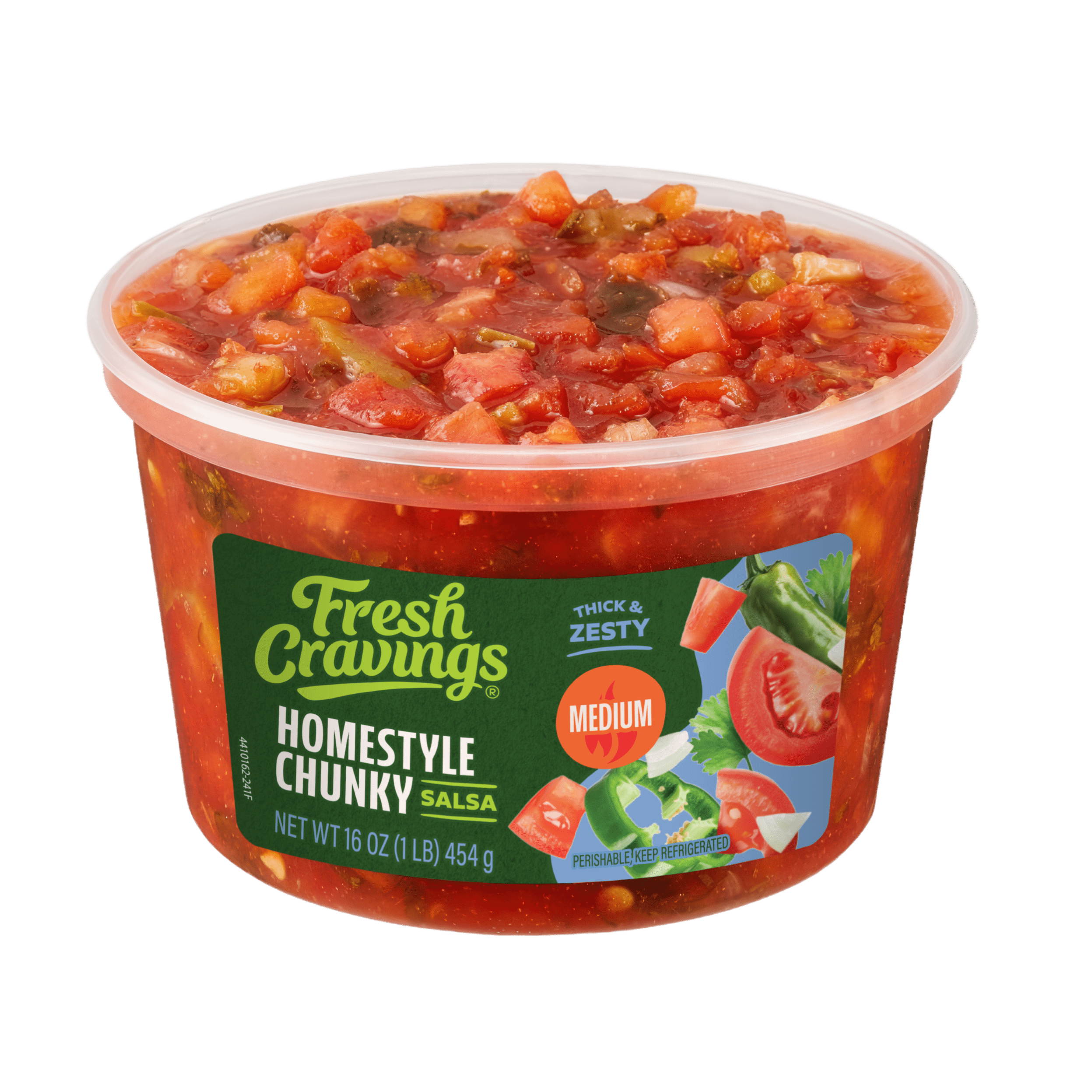 Fresh Cravings Homestyle Chunky Mild Salsa, 16 oz. Ready to Eat, Gluten Free, Recyclable Packaging