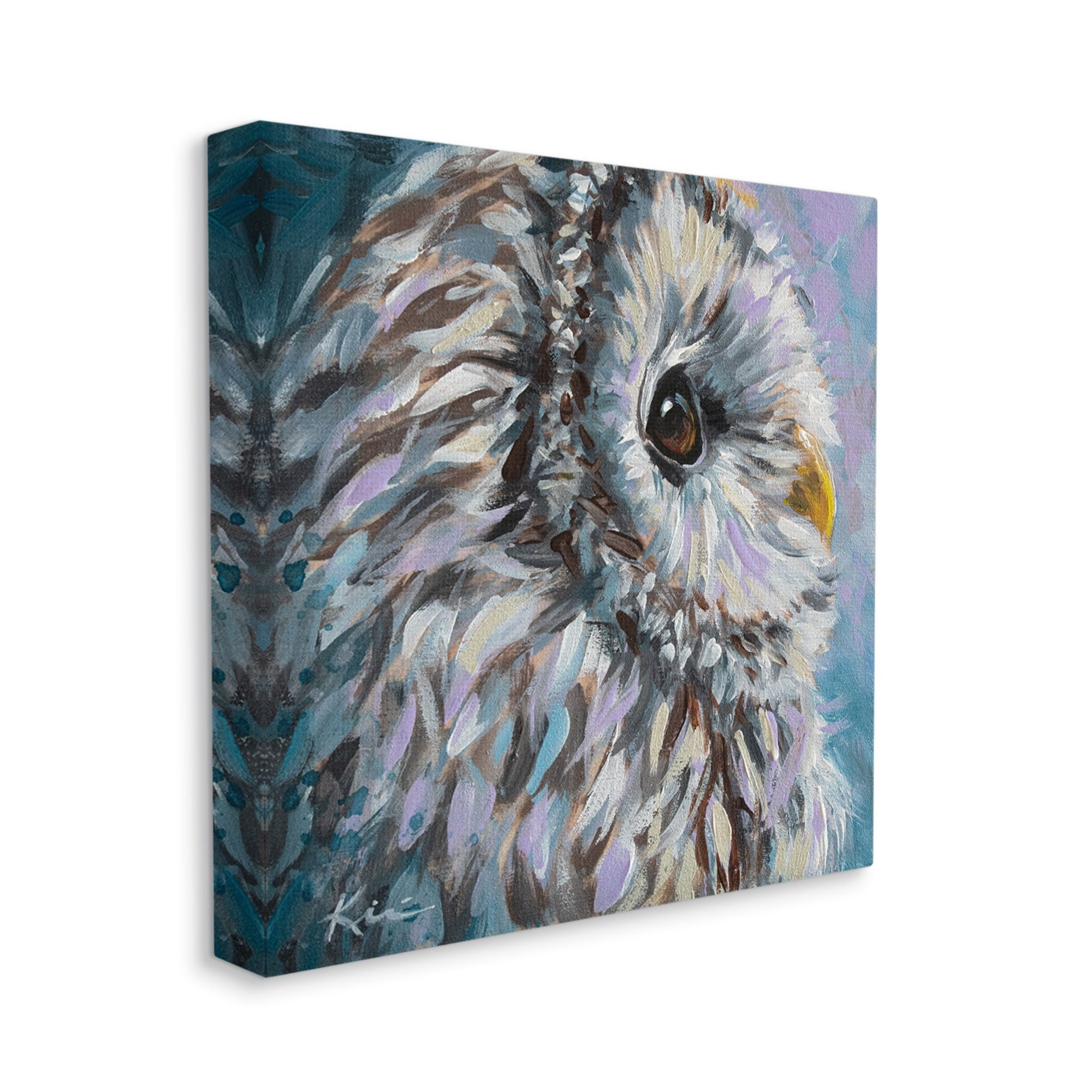 Stupell Industries Barn Owl Pastel Hues Painting Animals & Insects Painting Gallery Wrapped Canvas Print Wall Art