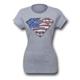 thumbnail image 4 of Superman - All - Juniors Teen Girls Cap Sleeve Shirt - Medium, 4 of 4