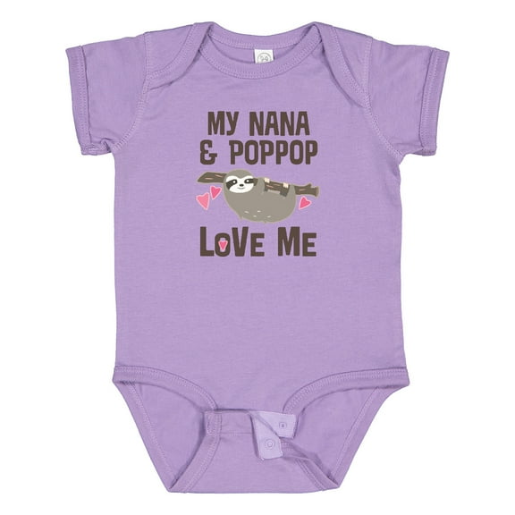 Inktastic Nana and Poppop Love Me Girls Baby Bodysuit