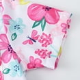 thumbnail image 4 of TZEWGL Short Sleeve Summer Cartoon Prints Beach Holiday Floral Print Shirt With Hat 2Pcs Set Clothes For Infnants size 4-5T, 4 of 5