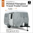 thumbnail image 4 of Classic Accessories OverDrive PolyPRO 3 Molded Fiberglass Travel Trailer Cover, Fits 8' - 10' Trailers - Max Weather Protection with 3-Ply Poly Fabric Roof RV Cover, 4 of 14