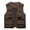 A-Coffee, variant on Mens Fishing Hunting Vest Lightweight Outdoor Full Zip Travel Utility Vest V Neck Work Jacket with Multi Pocket B-Orange