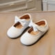 thumbnail image 4 of Puntoco Primavera Y Otoño Nuevo Estilo Zapatos De Suela Blanda Para Niños Grandes Zapatos Para Bebés Pequeños Zapatos De Cuero Pequeños De Princesa Con Lazo Zapatos De Cuero Para Niñas Blanco 29, 4 of 5