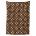 thumbnail image 2 of Brown Floral Tablecloth, Vintage Style Composition of Eastern Inspired Curves Motifs and Strokes, Rectangle Satin Table Cover for Dining Room and Kitchen, 60" X 84", Brown Pale Camel, by Ambesonne, 2 of 2