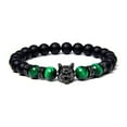thumbnail image 3 of Kiplyki Natural Eye Volcanic Stone Bracelet Leopard Micro Inlaid Zircon Men's Anxiety Bracelet Bracelet, 3 of 6