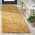 thumbnail image 2 of SAFAVIEH Hudson Jackie Solid Shag Runner Rug, Gold, 2'3" x 10', 2 of 11