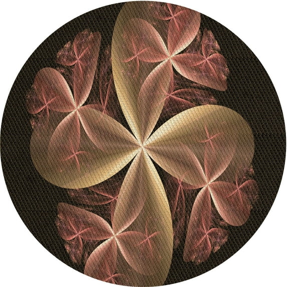 Ahgly Company Indoor Square Patterned Light Brown Area Rugs, 3' Square