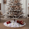 thumbnail image 5 of Daiia Lavender Flowers Drawing Merry Christmas Tree Skirt , Xmas Large Lace-up Tree Skirt, Santa Snowflakes Rustic Home Decorations New Year Party Farmhouse Decor-36", 5 of 7