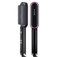 thumbnail image 1 of Multifunctional Mini Hair Straightening & Curling Brush with Negative Ion Technology - 130℃~200℃ Adjustable Temperature, 45W Power, US Plug - Available in Black+Blue, Black+Rose Red, White - ABS &, 1 of 6