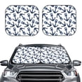 thumbnail image 2 of Naloa Navy Blue Anchor 2 Piece Foldable Car Sun Shades, Car Windshield Sunshade, Front Window Sunshade for Car, Truck, SUV - Small, 2 of 7