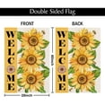 thumbnail image 2 of Sunflower House Flag 28x40 Double Sided, Welcome Watercolor Bee Sunflower Flag, Summer Fall Seasonal Holiday Party Yard Farmhouse Outdoor Decoration, 2 of 6