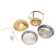 thumbnail image 4 of 9L Stainless Steel Chafing Dish Buffet Set, Round Buffet Chafer Servers and Food Warmers with Top Lid (Gold), 4 of 16
