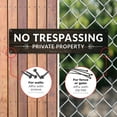 thumbnail image 3 of Private Property No Trespassing Sign, Rectangle Brown Background Sign,, 3 of 7