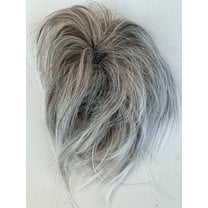 Messy Bun Straight Mix Grey Hair Scrunchie Bun Hairpiece