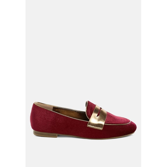 Malta Penny Strap Velvet Loafers