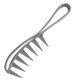 thumbnail image 2 of Peine puntiagudo ancho diente antiestático rizado peluquero cepillo plástico hueco extensión peine, gris Jooan Hogar, 2 of 2