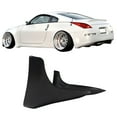 thumbnail image 2 of Ikon Motorsports Rear Aprons Compatible with 2003-2009 Nissan 350Z Fairlady Z Z33 JDM Style Unpainted Black PU Polyurethane Rear Bumper Lip Lower Side Spat Valance Winglet Canard Protector 2PCS, 2 of 6