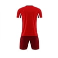 thumbnail image 5 of ITSAME Boys Soccer Jersey Set, Breathable Quick-Dry V-Neck Shirts and Shorts Football Training Outfits 2-Piece Red Size 14-15, 5 of 6