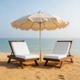 thumbnail image 4 of Outdoor Patio Cushion Covers 2 Pack Solid Color Patio Chair Cushion Covers with Ties and Zipper White Waterproof Outdoor Seat Cushion Covers for Patio Furniture 22"x22", 4 of 4