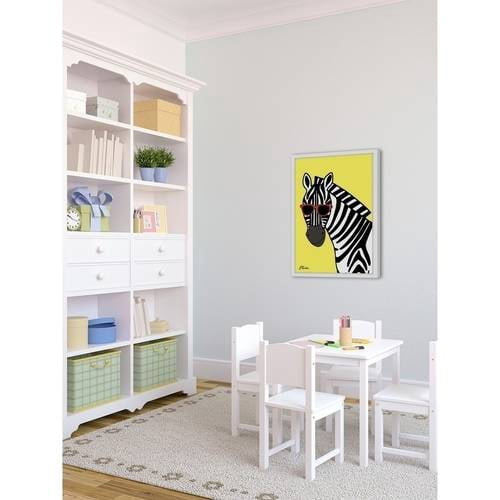 "Zebra Hippy Head" Framed Painting Print