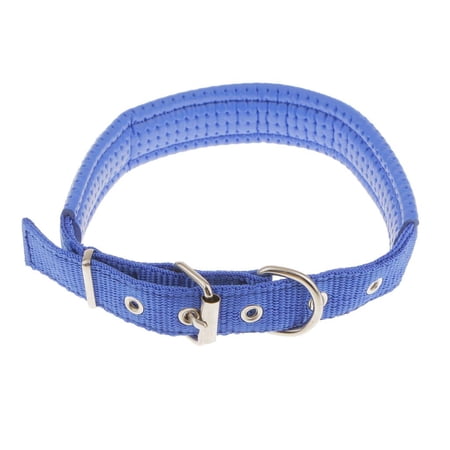 ,Adjustable Collar,Puppy Collar,Pet Collor,Padded ,Neck Strap,Dog Harness Blue_S