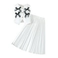 thumbnail image 4 of Girls 2 Piece Outfits Bow Sleeveless Vest and Wide Leg Pants Sets Summer Clothes Girls 7-8 Years Outfits, 4 of 9