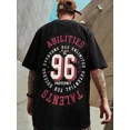 thumbnail image 3 of Camiseta de hombre con estampado de letra 96 de gran tamaño, camiseta de verano de algodón de manga corta con cuello redondo, camiseta informal de calle, ropa Y2K, 3 of 5