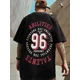 thumbnail image 3 of Camiseta de hombre con estampado de letra 96 de gran tamaño, camiseta de verano de algodón de manga corta con cuello redondo, camiseta informal de calle, ropa Y2K, 3 of 5