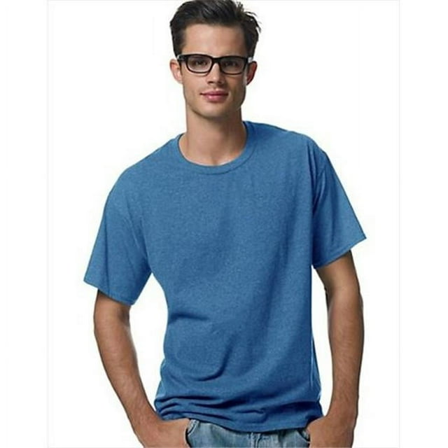 Hanes 5170 Comfortblend Ecosmart T-Shirt à Col Rond pour Hommes Taille 2X, Bleu Denim.