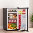 thumbnail image 1 of IdealHouse Mini-Frigo avec Congélateur, Réfrigérateur Compact avec Thermostat Réglable, Tablettes en Verre Amovibles et Porte Réversible, Idéal pour la Chambre, le Dortoir et le Bureau, 1 of 6