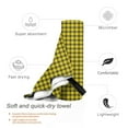 thumbnail image 3 of Rocae Yellow Checkered Plaid Print Lightweight and Quick Drying Towels Bath Towels for Body, Sport, Yoga, SPA, Fitness-27.5"x55", 3 of 8