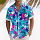 thumbnail image 2 of Hawaiian Shirt For Men, Men's Vintage Button Down Bowling Shirts Short Sleeve Summer Beach ShirtM, 2 of 5
