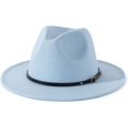thumbnail image 1 of SURJDE Women Belt Buckle Fedora Hat, 1 of 6