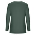 thumbnail image 4 of BLVB Tunic Tops for Women Trendy Crewneck Cross Front Long Sleeve Shirt Casual Loose Going out Blouse, 4 of 5
