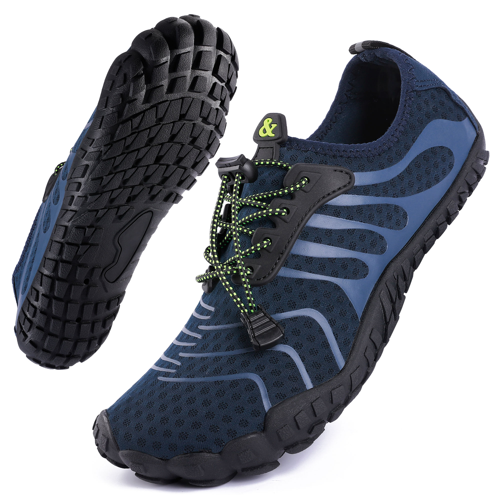 Ecetana Water Shoes for Women Men Wide Toe Beach Barefoot Aqua Shoes Breathable Diving Swim Shoes