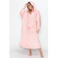 thumbnail image 2 of Double Take Full Size Pocketed Hooded Midi Lounge Dress, 2 of 11