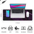 thumbnail image 5 of Pink and Purple Advanced Line&nbsp;desk Mouse Padwaterproofno Slip&nbsp;Line Series for Office Home Work GamingmousematRubber Base Mousepad with Stitched Edges 31.5x11.8inches, 5 of 7