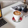 thumbnail image 6 of Red Snowman Christmas Coasters Set of 4, Absorbent Coasters for Drinks, Xmas Tree Snowflake Balls Coaster for Desk Coffee Table Protection, Home Decor House Warming Gifts 4", 6 of 8