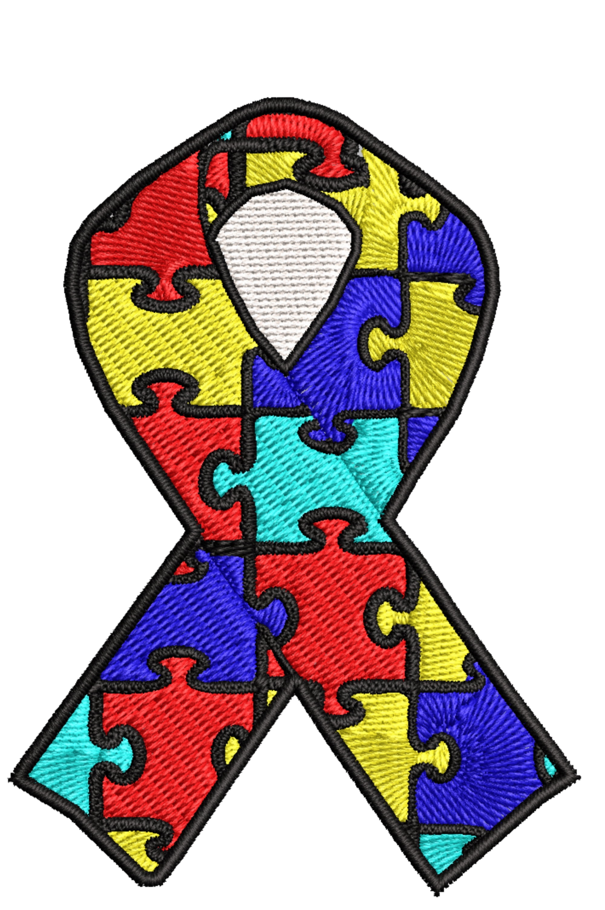 2 yards listing Autism Awareness  3" wide. 
